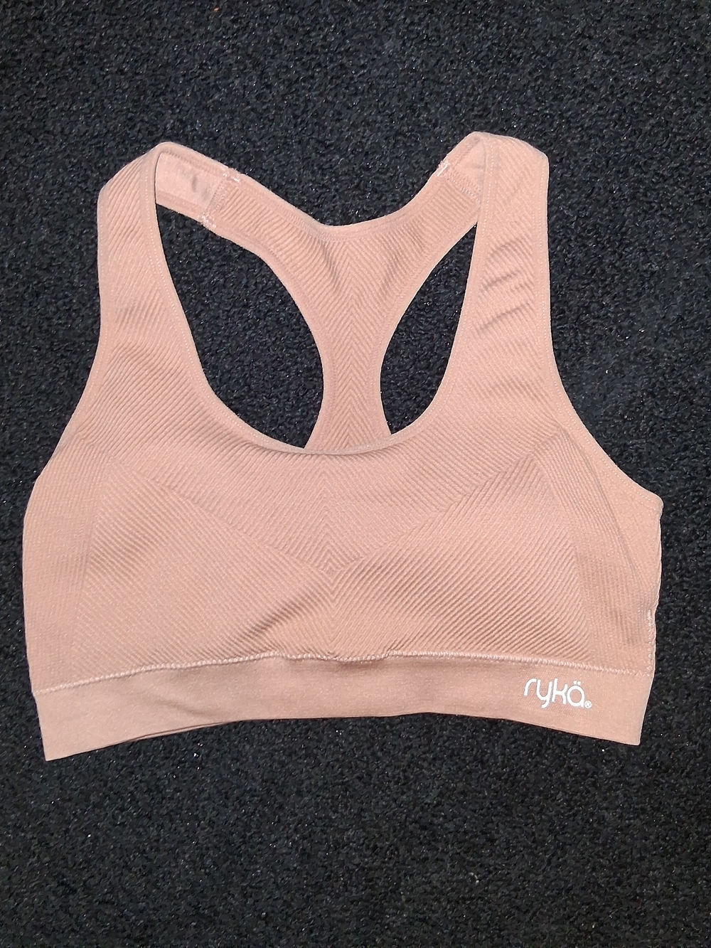 Ryka Seamless Racerback Sports Bra in Dusty Blush